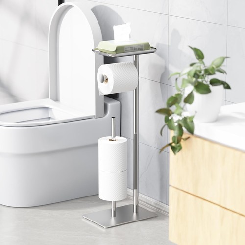 Toilet paper holder stand with - toilet,
